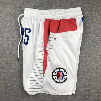 Men's LA Clippers White Association Edition Pocket Shorts1