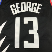 Men's LA Clippers Paul George Jordan Brand Black 2022/23 Statement Edition Swingman Jersey1