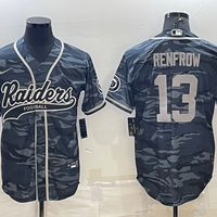 Men's Las Vegas Raiders Hunter Renfrow #13 Grey Camouflage Game Jersey1 Joint Edition