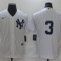 Men's New York Yankees Babe Ruth #3 White Home Replica Player Name Jersey1