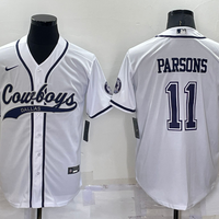 Men's Dallas Cowboys Micah Parsons #11 White Game Jersey1 Joint Edition