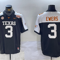 Men's Texas Longhorns Quinn Ewers #3 Black Game Jersey
