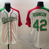 Men's Los Angeles Dodgers Jackie Robinson #42 White Player Jersey1