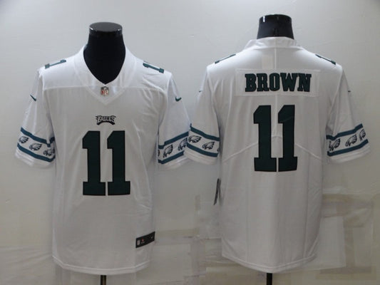 Men's Philadelphia Eagles A.J. Brown #11 White Player Jersey1