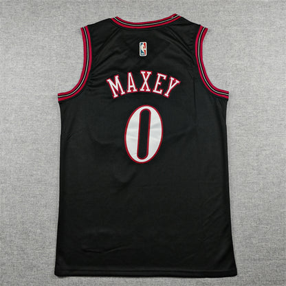 Men's Philadelphia 76ers Tyrese Maxey #0 Black Swingman Jersey - Classic Edition