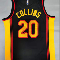 Men's Atlanta Hawks John Collins #20 Black 2020/21 Swingman Jersey1