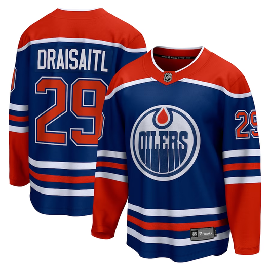 Men's Edmonton Oilers Leon Draisaitl #29 Royal Home Breakaway Player Jersey1