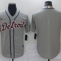 Men's Detroit Tigers Gray Blank Replica Jersey1