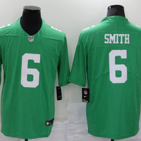 Men's Philadelphia Eagles DeVonta Smith #6 Green Game Jersey1