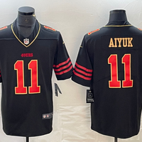 Men's San Francisco 49ers Brandon Aiyuk #11 Black Player Jersey1