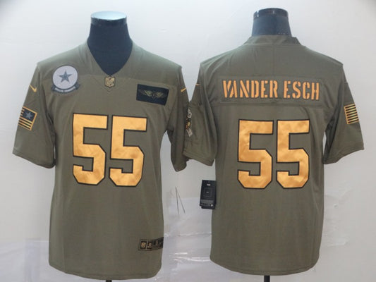 Men's Dallas Cowboys Leighton Vander Esch #55 Brown Game Player Jersey1