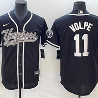 Men's New York Yankees Anthony Volpe #11 Black Player Jersey1 Joint Edition
