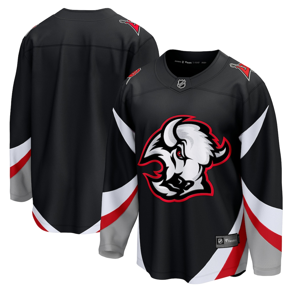 Men's Buffalo Sabres Fanatics Black Alternate Breakaway Blank Jersey