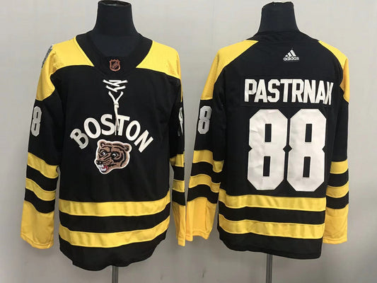 Men's Boston Bruins David Pastrnak #88 Black Replica Jersey1