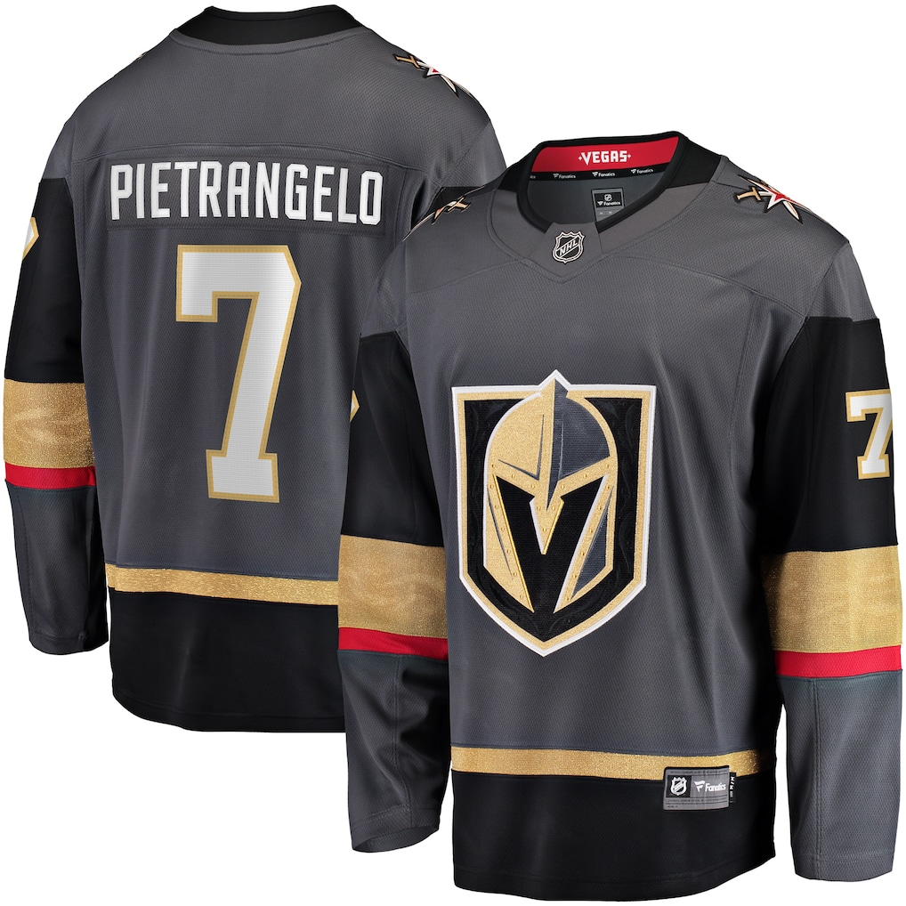 Men's Vegas Golden Knights Alex Pietrangelo #7 Fanatics Grey Breakaway Player Jersey