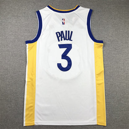 Men's Golden State Warriors Chris Paul #3 White Fast Break Player Jersey1 - Association Edition