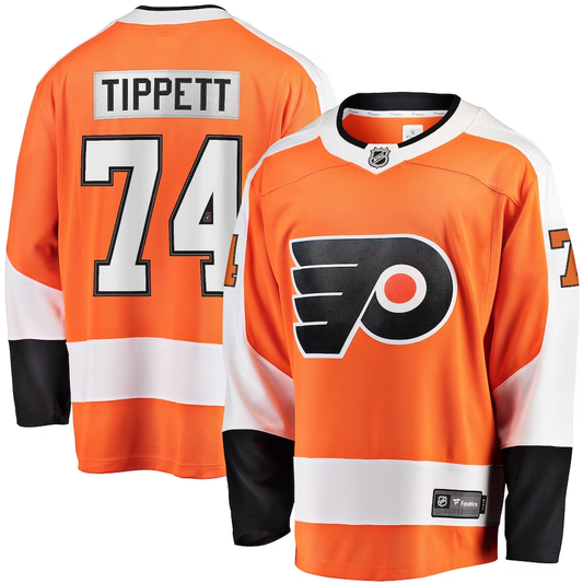 Men's Philadelphia Flyers Owen Tippett #74 Orange Player Jersey1