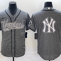Men's New York Yankees Gray Replica Player Jersey1 Joint Edition