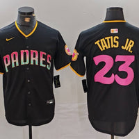 Men's San Diego Padres Fernando Tatis Jr. #23 Black Player Jersey1 Joint Edition