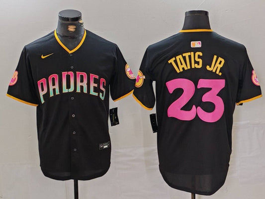 Men's San Diego Padres Fernando Tatis Jr. #23 Black Player Jersey1 Joint Edition