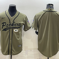 Men's Green Bay Packers Olive 2022 Salute To Service Limited Blank Jersey1
