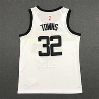 Men's Minnesota Timberwolves Karl-Anthony Towns #32 White Swingman Jersey1 - City Edition