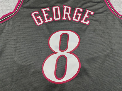 Men's Philadelphia 76ers Paul George #8 Black Swingman Jersey - Classic Edition