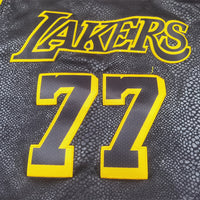 Men's Los Angeles Lakers Luka Doncic #77 Black Swingman Jersey1