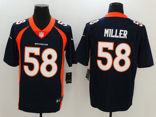 Men's Denver Broncos Von Miller #58 Navy Game Jersey1