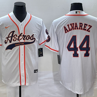 Men's Houston Astros Yordan Alvarez #44 White Replica Jersey1 Joint Edition