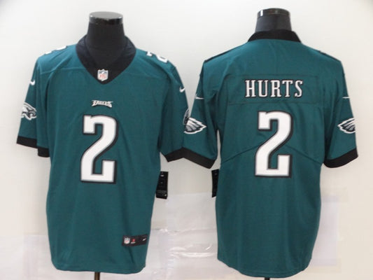 Men's Philadelphia Eagles Jalen Hurts #2 Midnight Green Game Jersey1