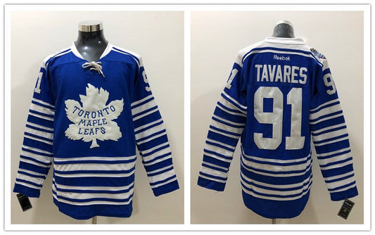 Men's Toronto Maple Leafs John Tavares #91 Blue Breakaway Jersey1