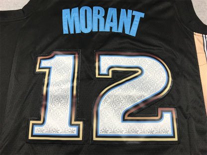 Men's Memphis Grizzlies Ja Morant #12 Black 2022/23 Swingman Jersey1 - City Edition