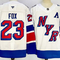 Men's New York Rangers Adam Fox #23 White Breakaway Player Jersey