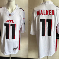 Men's Atlanta Falcons Jalon Walker #11 White Game Jersey