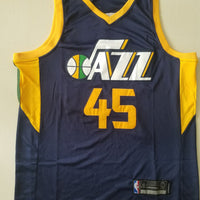 Men's Utah Jazz Donovan Mitchell #45 Navy Replica Swingman Jersey1