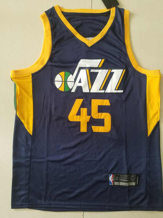 Men's Utah Jazz Donovan Mitchell #45 Navy Replica Swingman Jersey1