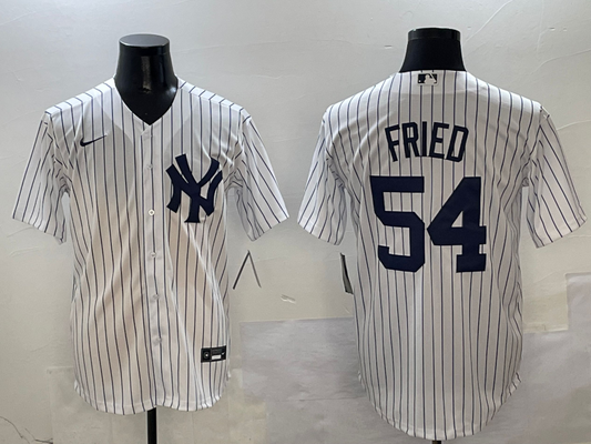 Men's New York Yankees Max Fried #54 White Home Limited Player Jersey1