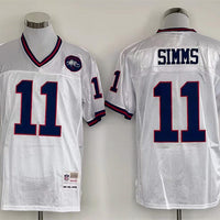 Men's New York Giants Phil Simms Mitchell & Ness White Legacy Replica Jersey1