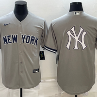 Men's New York Yankees Gray Replica Player Jersey1