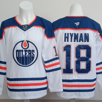 Men's Edmonton Oilers Zach Hyman #18 White Premium Player Jersey