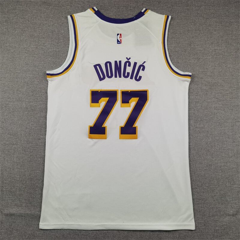 Luka Doncic #77 Los Angeles Lakers White Association Edition Swingman Jersey