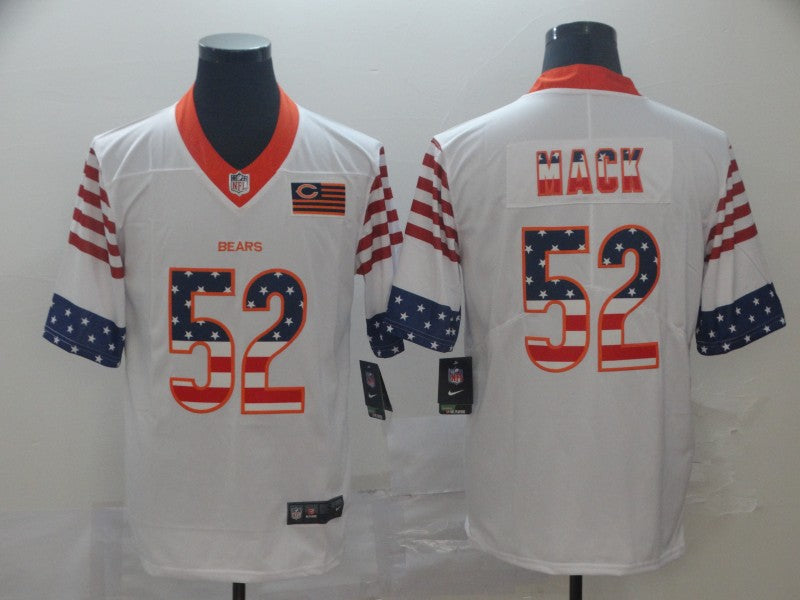 Men's Chicago Bears Khalil Mack #52 White Team Game Jersey1