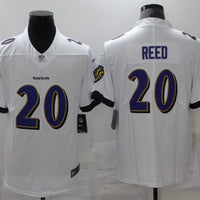 Men's Baltimore Ravens Ed Reed #20 White Game Jersey1