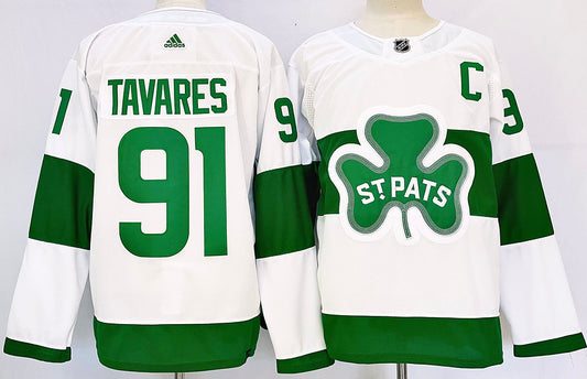 Men's Toronto Maple Leafs John Tavares #91 White Jersey1