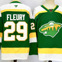 Men's Minnesota Wild Marc-Andr¨¦ Fleury #29 Bright Green Retro Version Player Jersey