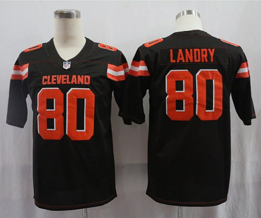Men's Cleveland Browns Jarvis Landry #80 Brown Game Jersey1