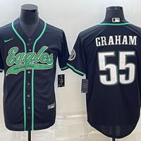 Men's Philadelphia Eagles Brandon Graham #55 Black Game Jersey1 Joint Edition