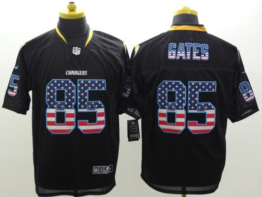 Men's Los Angeles Chargers Antonio Gates #85 Black Game Jersey1