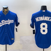 Men's Los Angeles Dodgers Enrique Hernandez #8 Royal City Connect Replica Player Jersey1